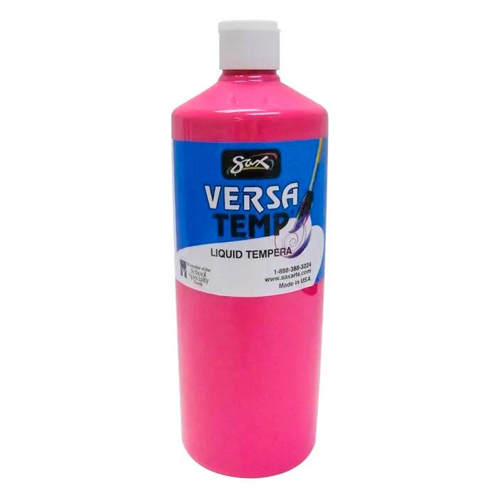 Sax Versatemp Heavy-Bodied Tempera Paint, 1 Quart, Magenta 1440701